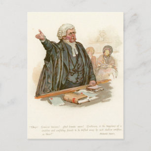 De heer Perker van Pickwick Papers Briefkaart
