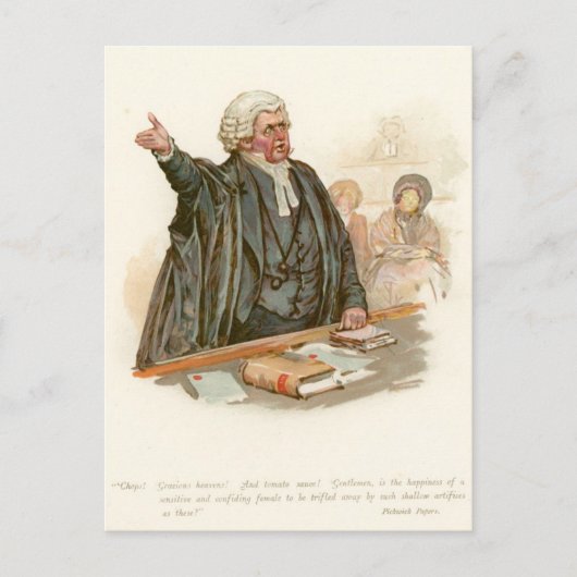 De heer Perker van Pickwick Papers Briefkaart (Voorkant)