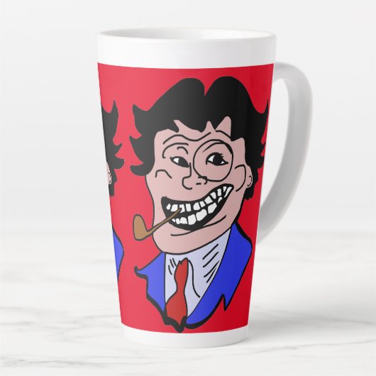 de heer persoonlijkheid latte mok (Rechterhoek)