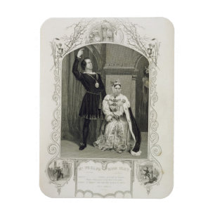 De heer Phelps als Hamlet en Miss Glyn als koningi Magneet