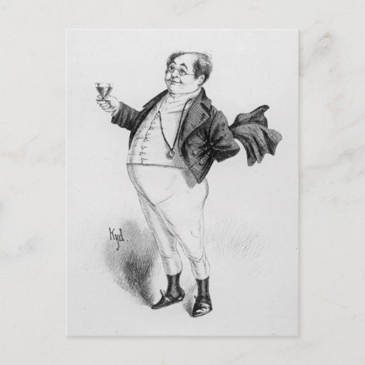 de heer Pickwick Briefkaart (Voorkant)