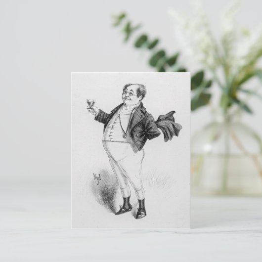 de heer Pickwick Briefkaart (Staand voorkant)