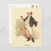 De heer Pickwick van Kyd, Dickens' The Pickwick Pa Briefkaart (Voorkant / Achterkant)