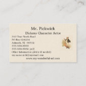 De heer Pickwick van Kyd, Dickens' The Pickwick Pa Visitekaartje (Achterkant)