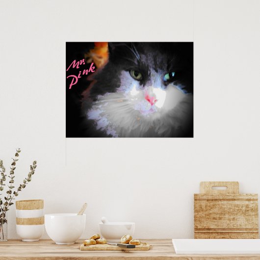 De heer Pink van djoneill Poster (Keuken)