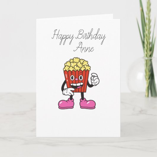 De heer popcorn Birthday-kaart Bedankkaart (Voorkant)