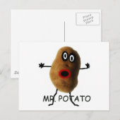 de heer Potato Cartoon Briefkaart (Voorkant / Achterkant)