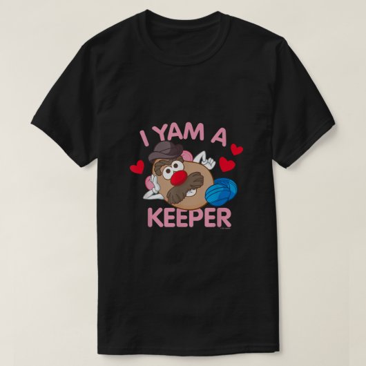 De heer Potato Head Valentijnsdag I Yam A Keeper H T-shirt (Design voorkant)