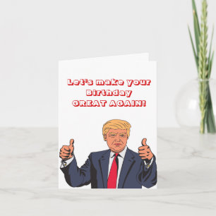 de heer President Donald Trump Funny Birthday wens Kaart