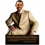 de heer President (Klassiek) Fotosculptuur Staand Fotobeeldje<br><div class="desc">Een prachtige fotosculptuur van de kunstenaar Cheryl Daniels uit Chicago bevat een inspirerend citaat van President Barack Obama.</div>