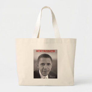 de heer President Obama Grote Tote Bag