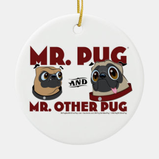de heer Pug & de heer Other Pug Holiday Ornament