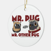 de heer Pug & de heer Other Pug Holiday Ornament (Links)