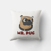de heer Pug en de heer Other Pug Pillow Kussen (Achterkant)