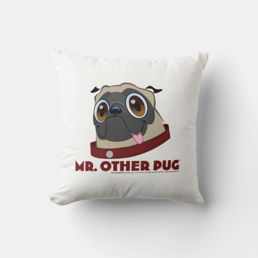 de heer Pug en de heer Other Pug Pillow Kussen (Voorkant)
