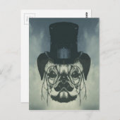 De heer Pug op een kaart (Voorkant / Achterkant)