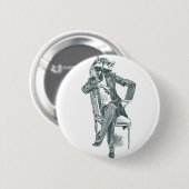 de heer Raccoon, Button van 2¼ inch (Voorkant /achterkant)