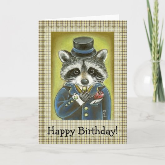 de heer Raccoon Kaart (Voorkant)