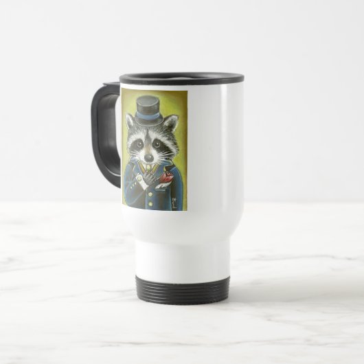 de heer Raccoon Reisbeker (Voorkant links)