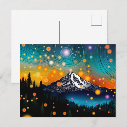 De heer Rainier Starry Sky Briefkaart (Voorkant / Achterkant)