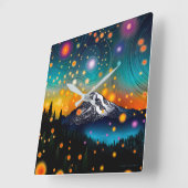 De heer Rainier Starry Sky Vierkante Klok (Hoek)