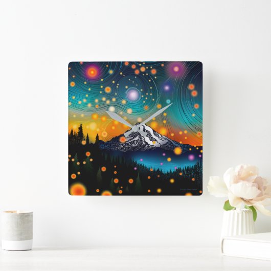 De heer Rainier Starry Sky Vierkante Klok (Huis)