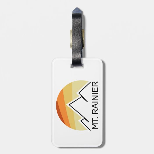 De heer Rainier Washington Retro Bagagelabel (Achterkant verticaal)