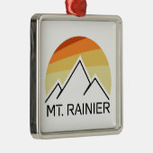 De heer Rainier Washington Retro Metalen Ornament (Rechts)