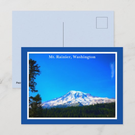 De heer Rainier Washington State Briefkaart (Voorkant / Achterkant)