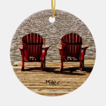 de heer Red Adirondack Beach Chairs Rustic