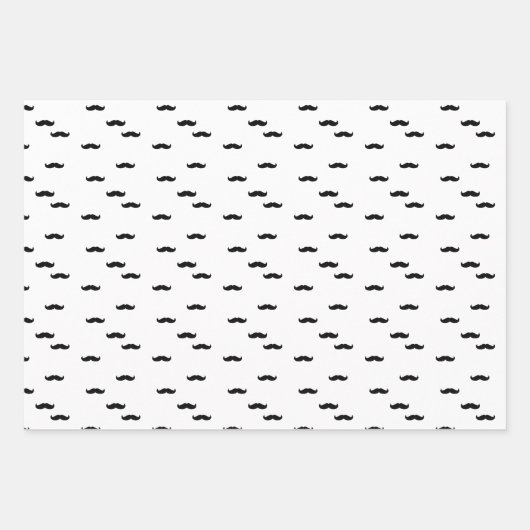 de heer Retro Mustache  Retro Inpakpapier Vel (Voorkant)