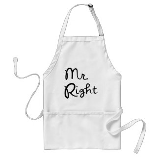 de heer Right apron Standaard Schort