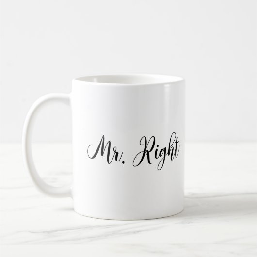de heer Right Bowtie Wedding Bachelor Koffiemok (Links)