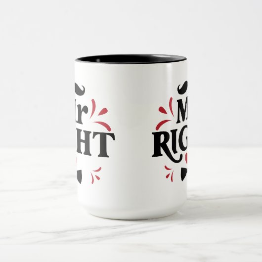 de heer right Couple Gift voor hem | Husband Mok (Midden)