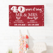 de heer Right Fun 40th Jubileum Ruby Hearts Spandoek (Insitu)