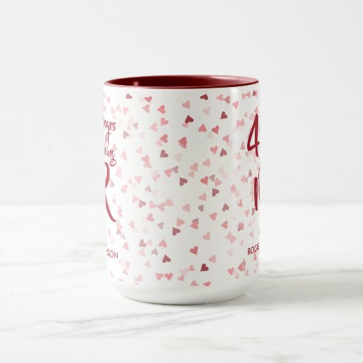 De heer Right Fun 40th Ruby Wedding Jubileum Mok (Midden)