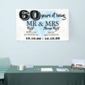 De heer Right Fun Diamond 60th Wedding Jubileum Spandoek (Beurs)