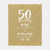 de heer Right Fun Golden 50th Jubileum Fleece Deken (Voorkant)