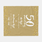 de heer Right Fun Golden 50th Jubileum Fleece Deken (Voorkant (Horizontaal))