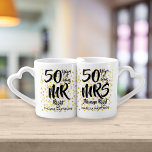 de heer Right Fun Golden 50th Jubileum Loversmokken<br><div class="desc">Personaliseer je met de namen en het trouwjaar van het gelukkige paar. Een leuk,  uniek en aanpasbaar geschenk om iemands gouden trouwdag te vieren. Ontworpen door: Thisnotme©</div>