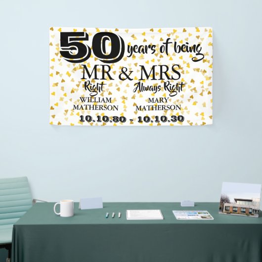 de heer Right Fun Golden 50th Jubileum Spandoek (Beurs)