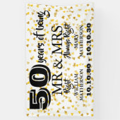 de heer Right Fun Golden 50th Jubileum Spandoek (Verticaal)