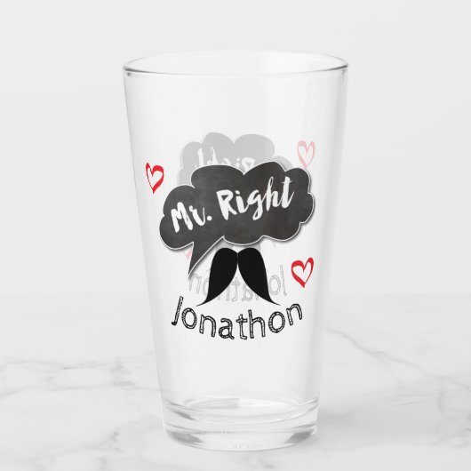 De heer Right Groom Wedding Funny Glas (Achterkant)