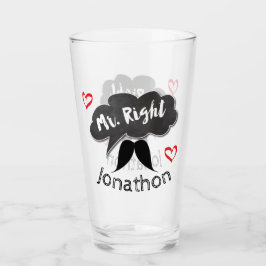 De heer Right Groom Wedding Funny Glas