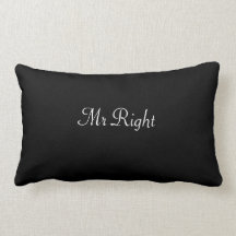 de heer Right Wedding/Groom Cushion