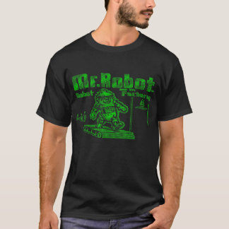 De heer Robot en zijn Robot Factory T-shirt