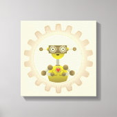de heer Robot met steampunk Gear Heart Canvas Prin (Voorkant)