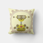 de heer Robot met steampunk Gear Heart Pillow Kussen (Voorkant)