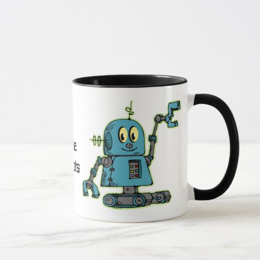 De heer Robot Personalized Mug Mok (Rechts)