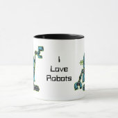 De heer Robot Personalized Mug Mok (Midden)
